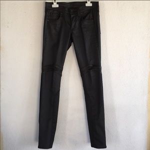 Rag and Bone Leather motto jeans